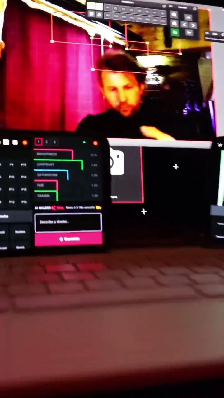 Wireless capture and synchronisation of eight iOS and Android devices with LayerMapper MApp.