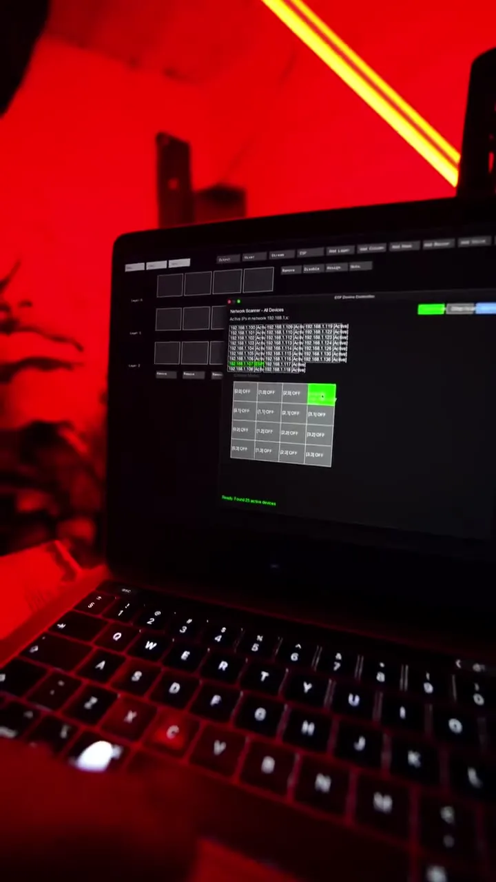 LayerMapper controlling ESP devices through Home Assistant or Tuya during a show.