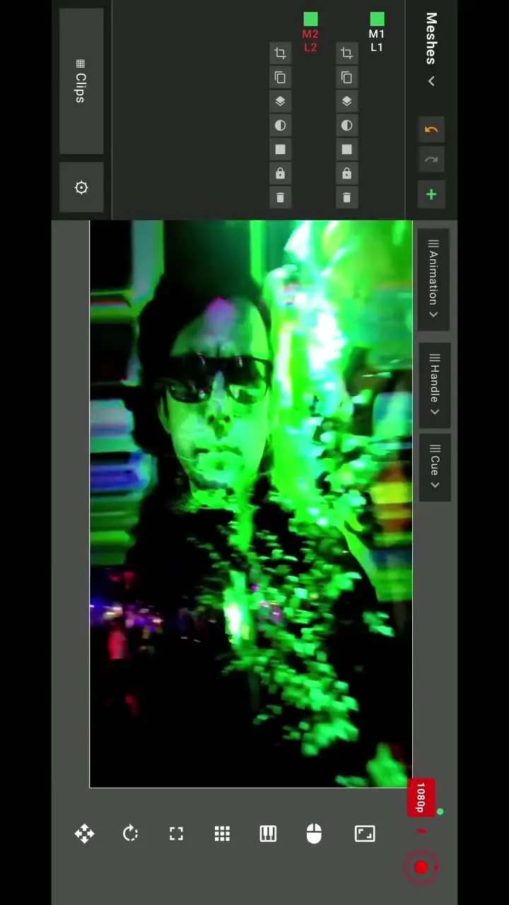 Both smartphone cameras mixed together on two meshes at a music festival. Just a phone, no editing.