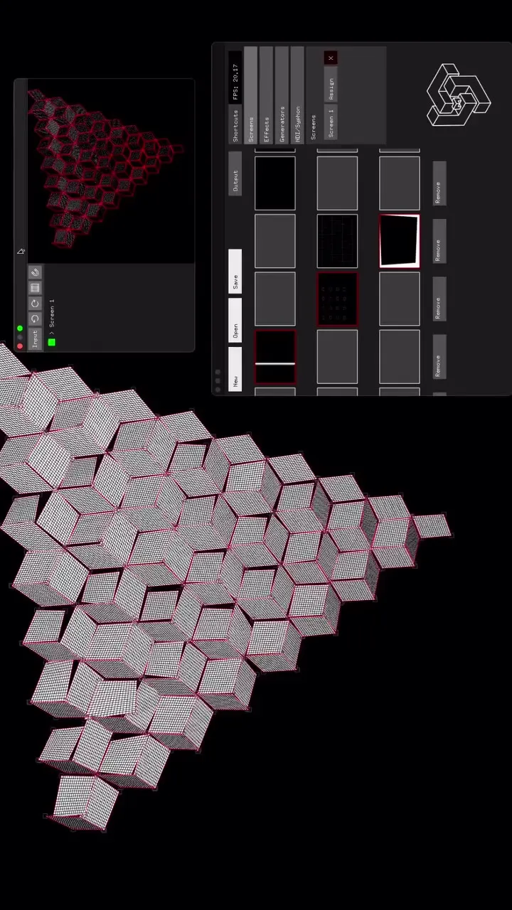 A whole Resolume Advanced Output preset converted from XML and imported into LayerMapper Desktop.