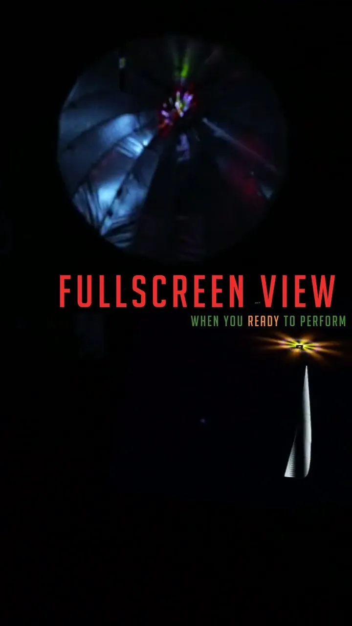 AI-generated shaders projected onto an umbrella.